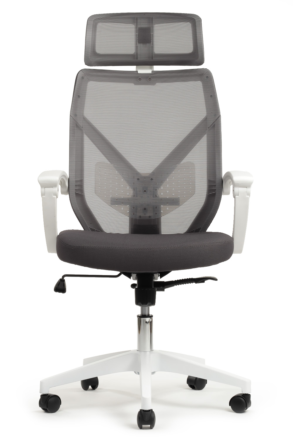 Кресло RIVA Chair OLIVER W-203AC белый пластик / серый