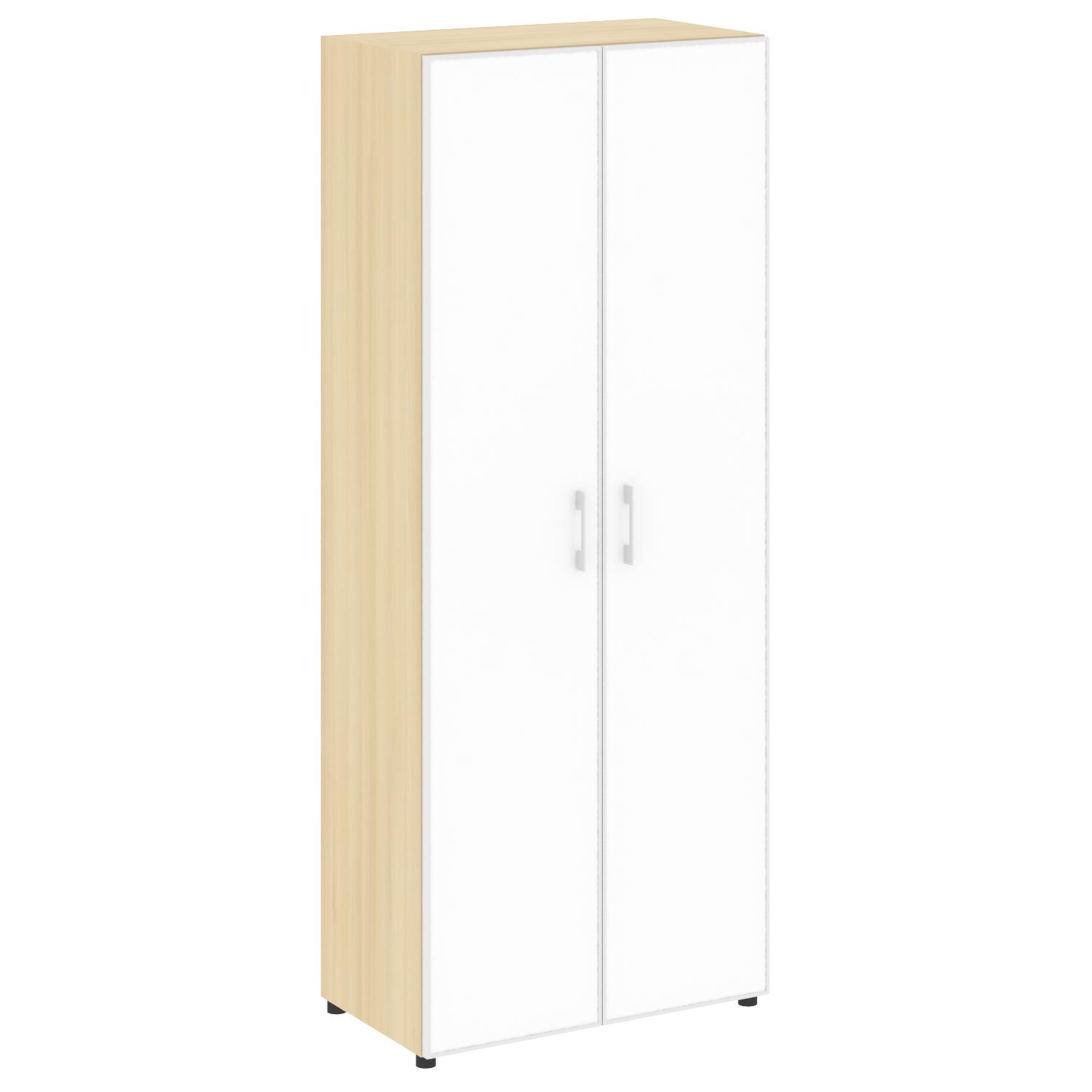 Шкаф высокий широкий (2 высоких фасада стекло лакобель белое в раме) Riva YALTA LT.ST-1.10 R white