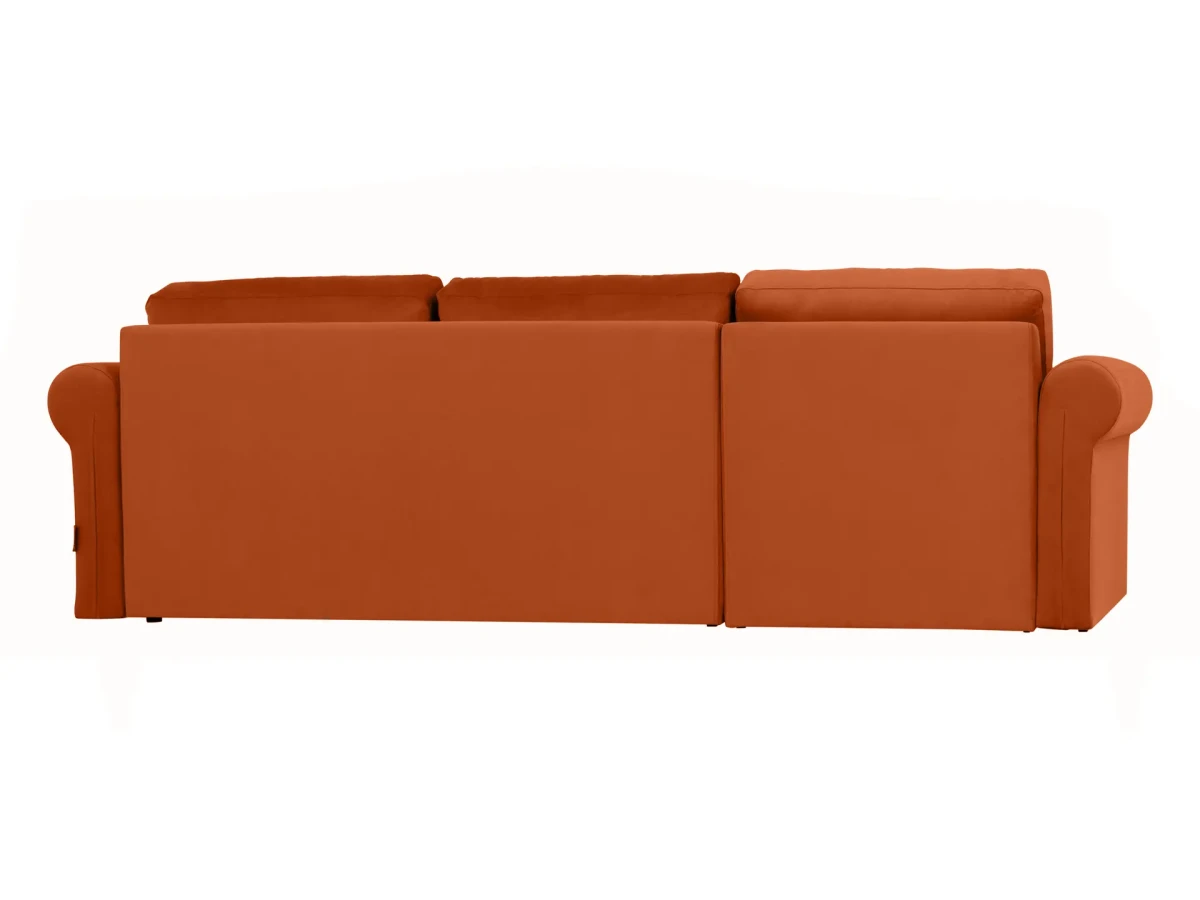 Диван-кровать с оттоманкой Peterhof П2 (валики) оранжевый 341007