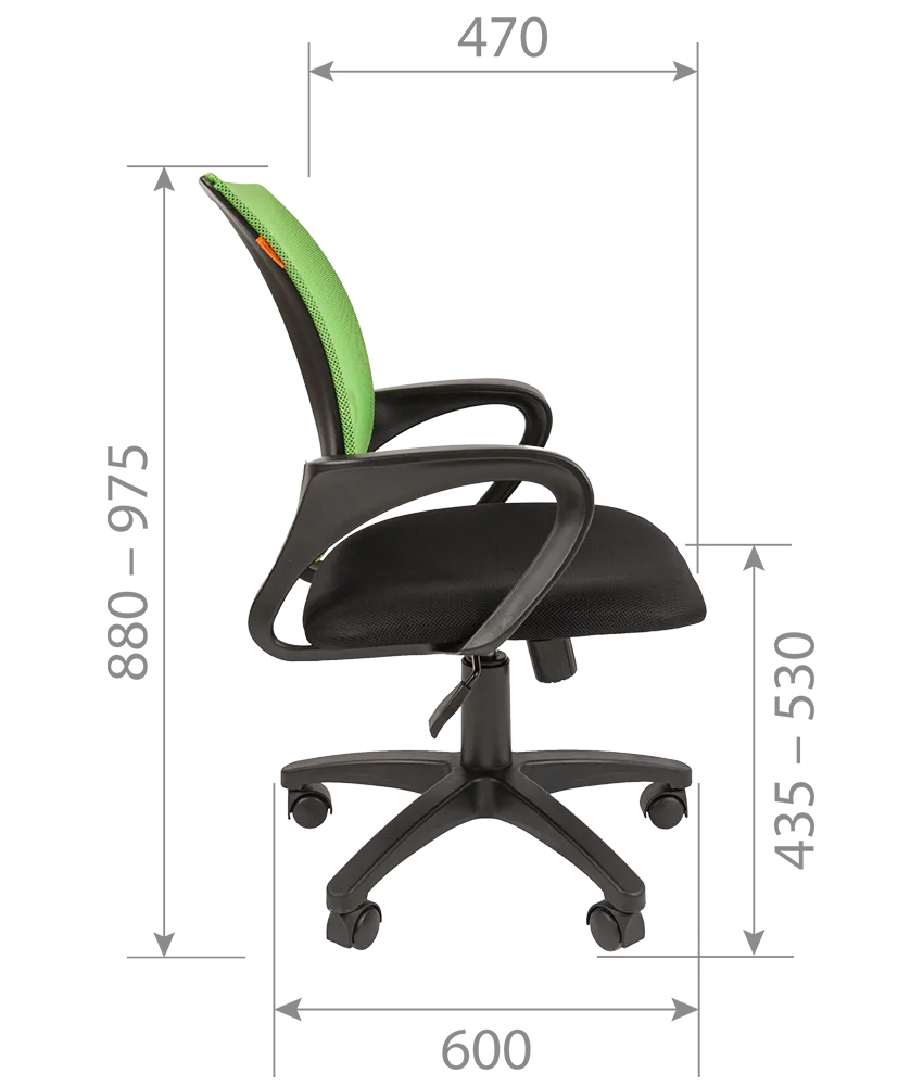 Кресло для персонала Chairman 696 black TW зеленый