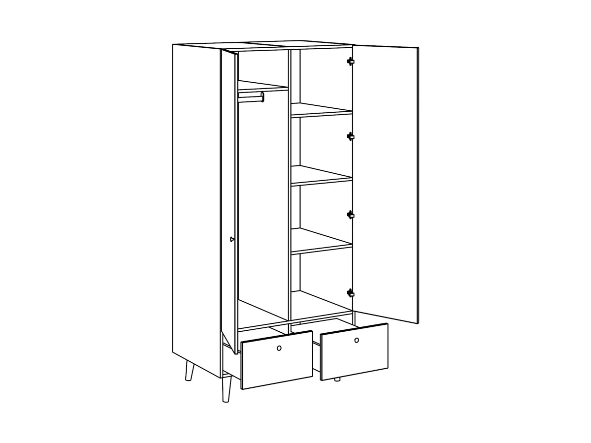 Шкаф для одежды Frida Monstera 631789
