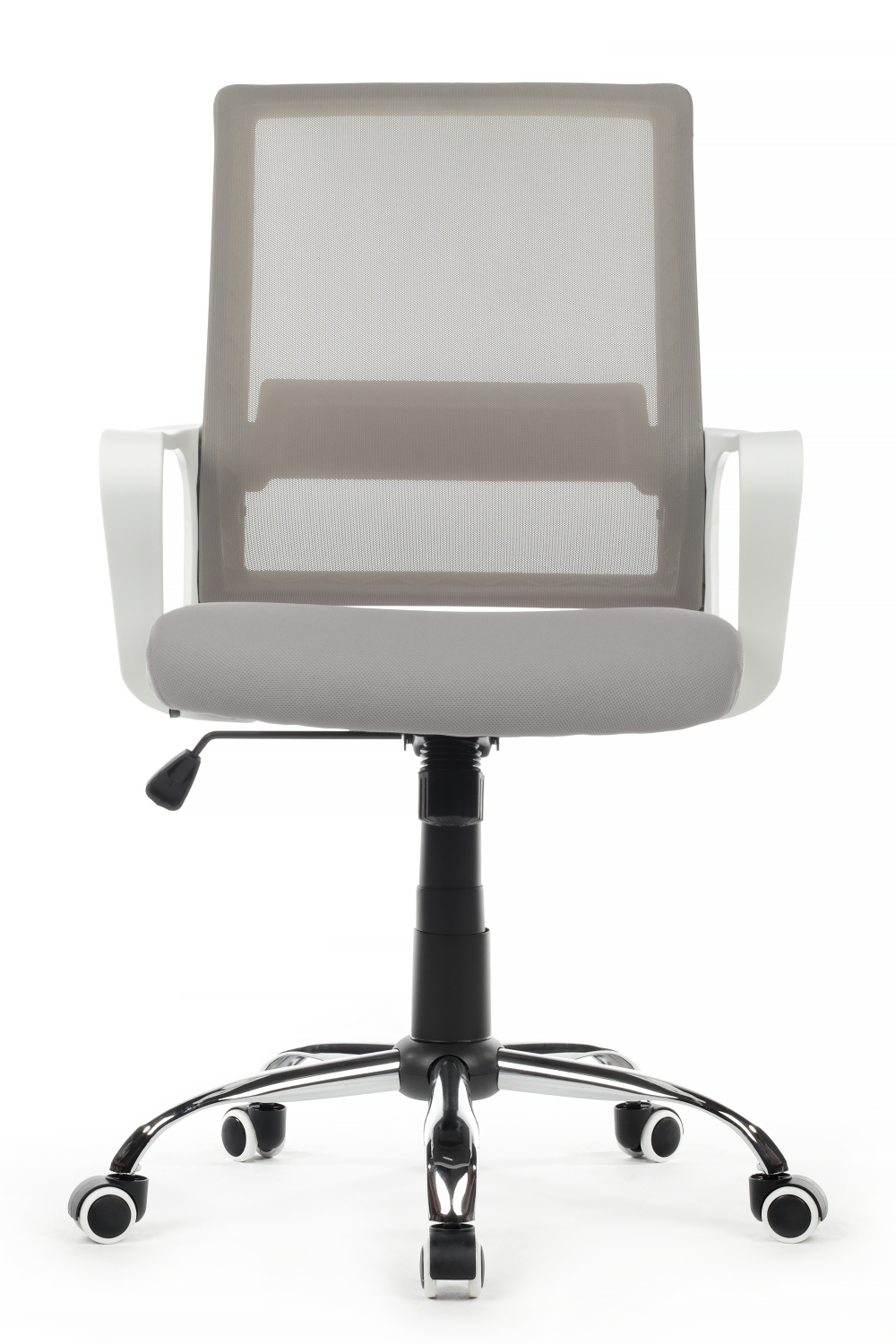 Кресло компьютерное Riva Chair Mint 1029MW без подголовника белый пластик / серый