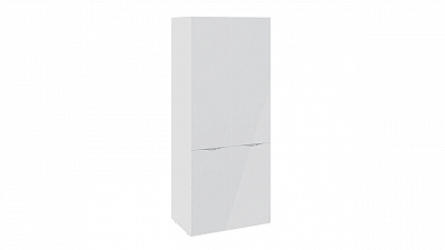 Шкаф для одежды со стеклянными дверями Глосс Белый СМ-319.07.211