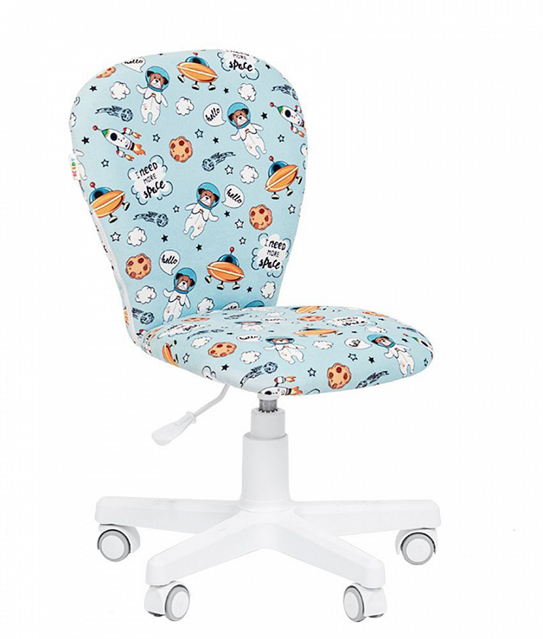 Детский компьютерный стул Chairman ТИН (KIDS) 105 белый пластик space