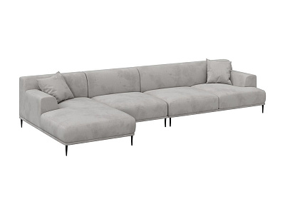 Модульный диван Portofino 4-местный с оттоманкой (левый) серый 518316