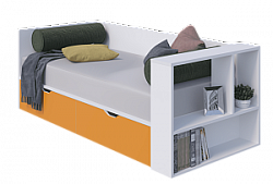 Кровать односпальная с ящиками Акварель Оранж