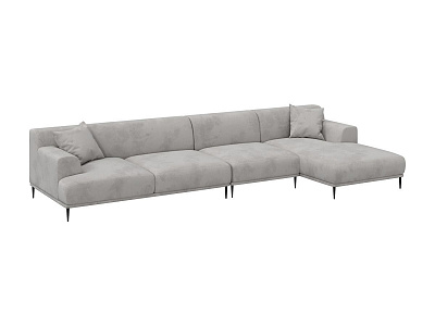 Модульный диван Portofino 4-местный с оттоманкой (правый) серый 518269