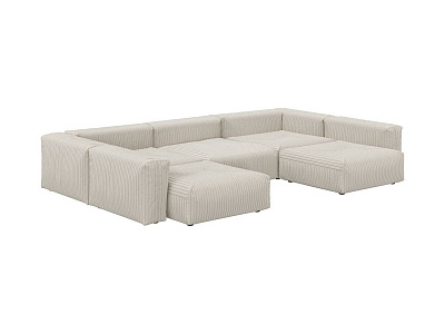 Модульный диван (П-образный) Sorrento мех бежевый 679871