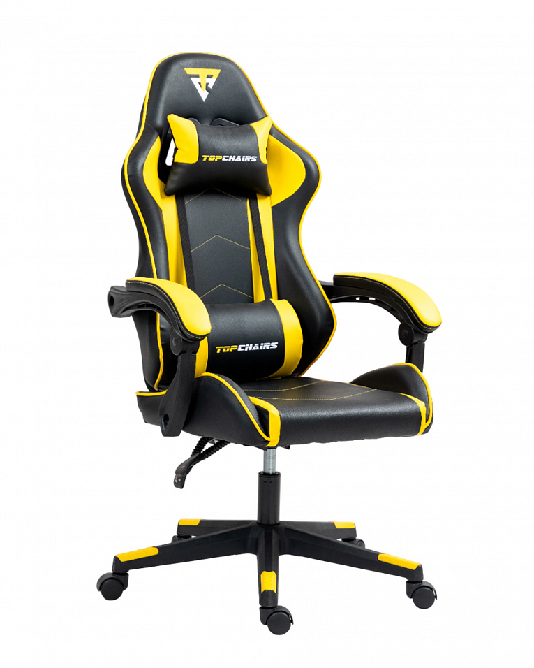 Кресло геймерское TopChairs Shadow черно-желтый