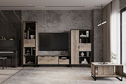 Комплект мебели для гостиной 3 Фолк Silva Дуб Гранж Песочный
