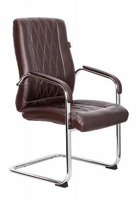 Кресло на полозьях Damask коричневый