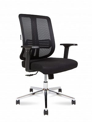 Кресло офисное Tema Сhrome LB 2D хром черный ткань 216B-Сhrome-B-BB NORDEN