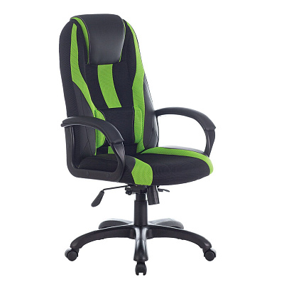 Геймерское кресло BRABIX PREMIUM Rapid GM-102 Черный зеленый 532419
