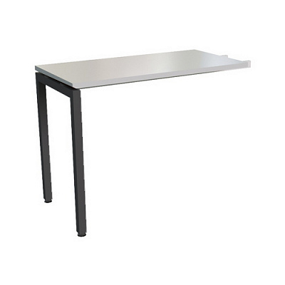 Брифинг-приставка MULTI-OFFICE СТИЛ (Steel) 100х50х76 белый / антрацит