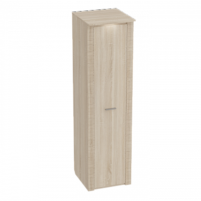Шкаф 1-дверный с подсветкой Элана Дуб сонома (глубина 65 см)