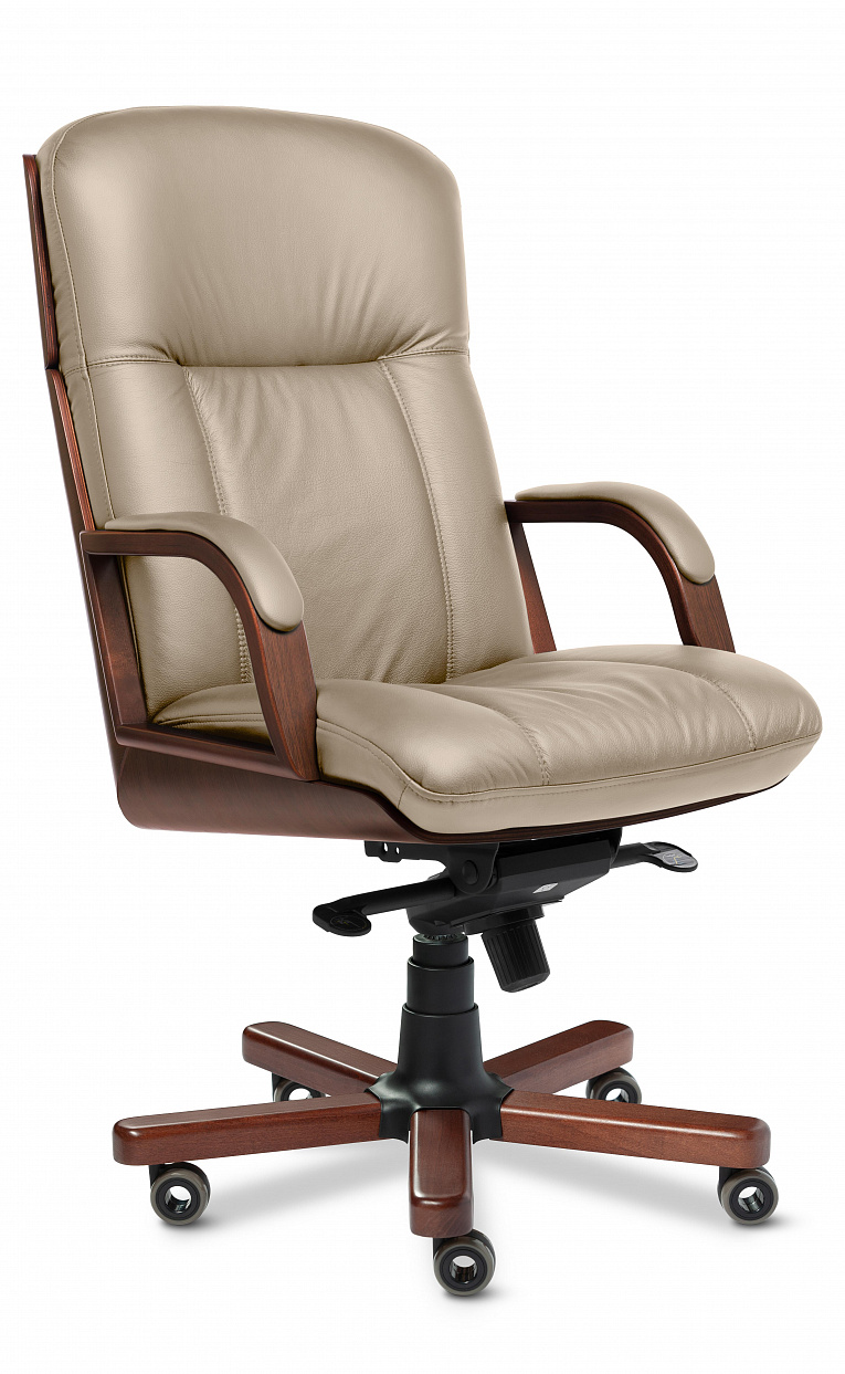 Кресло для руководителя MULTI-OFFICE Канны А (Cannes A) натуральная кожа бежевый