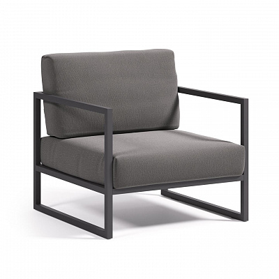 Кресло для улицы La Forma Comova темно-серый/ черный