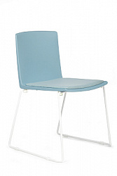 Кресло RIVA DESIGN Simple (X-19) белый каркас / голубой