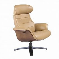 Поворотное кресло Angel Cerda 5087/A928-M5668 с обивкой из песочной кожи