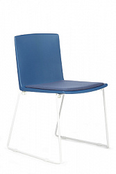 Кресло RIVA DESIGN Simple (X-19) белый каркас / темно-синий
