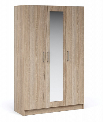 Шкаф 3-х дверный с зеркалом Антария дуб сонома