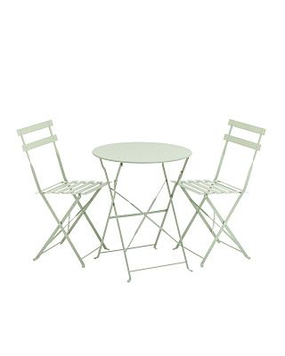 Комплект стол и два стула Бистро светло-зеленый