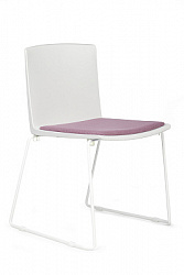 Кресло RIVA DESIGN Simple (X-19) белый каркас / розовый