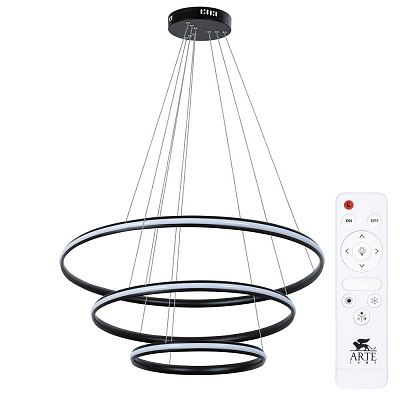 Светодиодная люстра Arte Lamp MERIDIANA черный, белый A2198SP-3BK